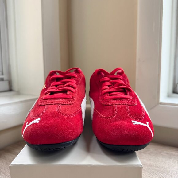 Puma Speedcat OG Sneakers Suede Red White Womens 7.5 - Picture 5 of 10